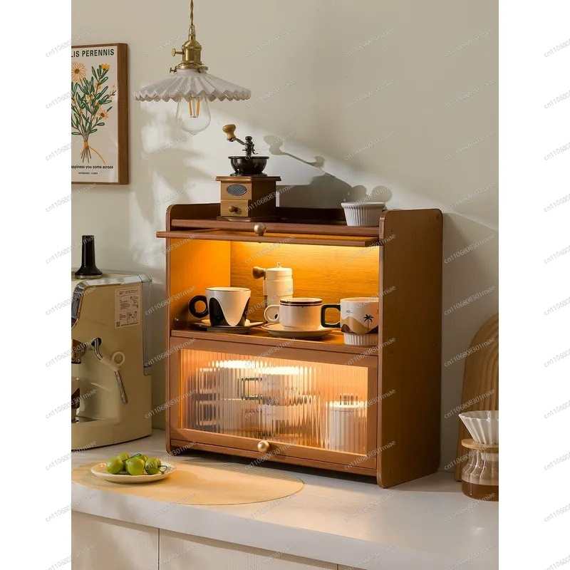 Coffee Tea Stand - حامل أكواب للمكتب مع رف تخزين