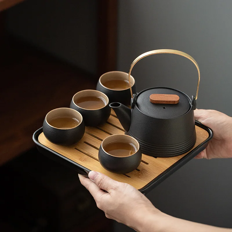 Coffee Tea Set Up - جودة الصينية طقم شاي باليد الأسود