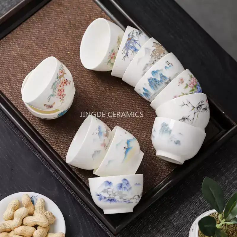 Coffee Tea Set Up - 4 قطع من أكواب الشاي السيراميكية
