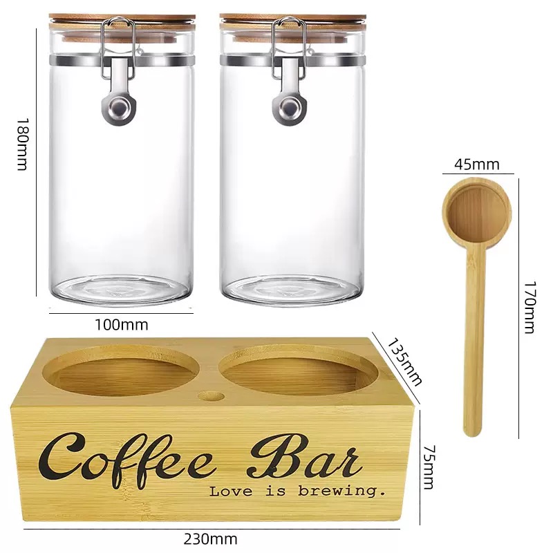 Coffee Tea And Bean - عبوة من برطمانات تخزين القهوة مع