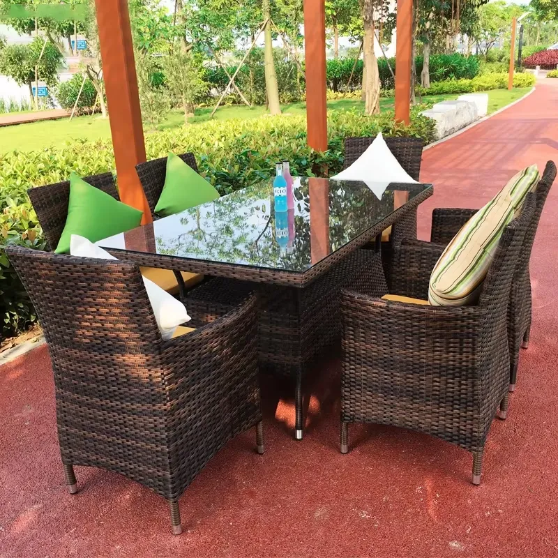 Coffee Tea Garden - طقم أثاث خارجي من الراتان يتكون