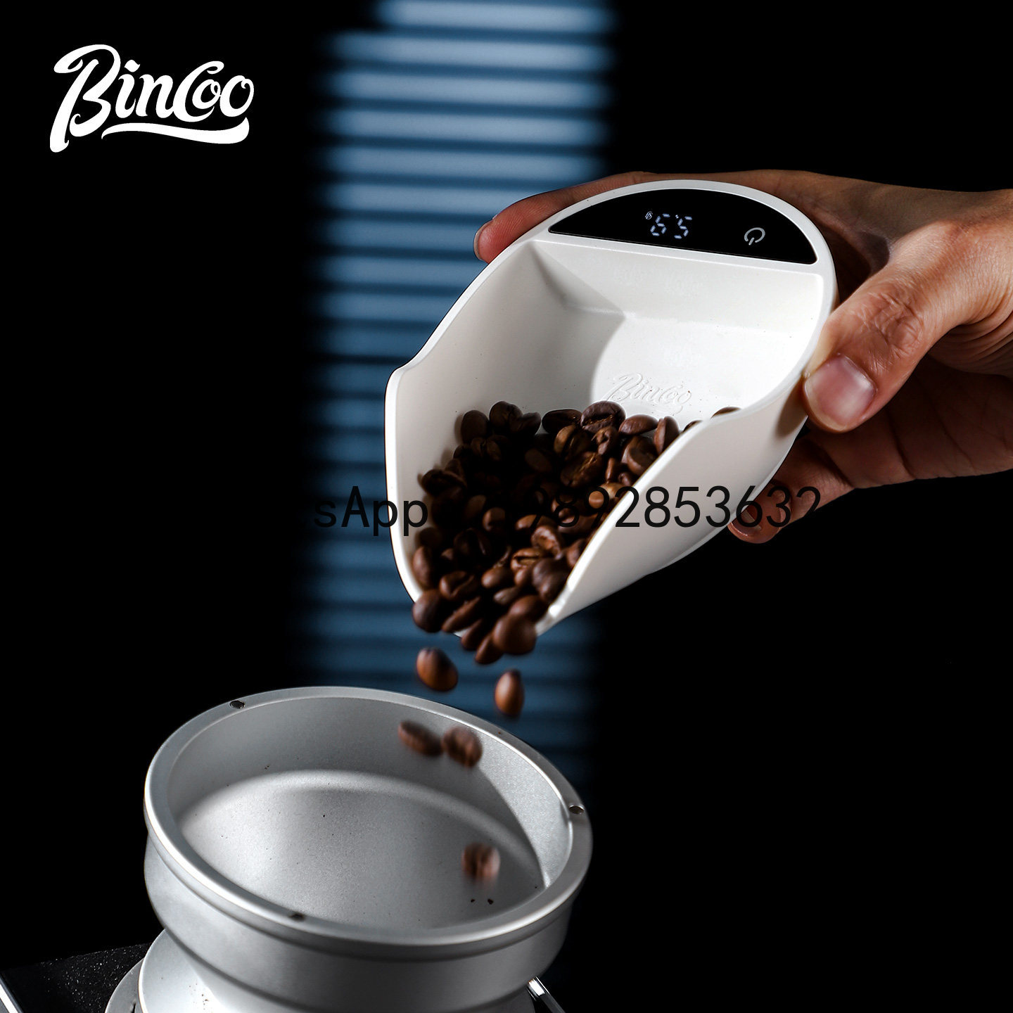 Coffee Tea And Bean - ميزان إلكتروني إيطالي XL للقهوة والشاي،