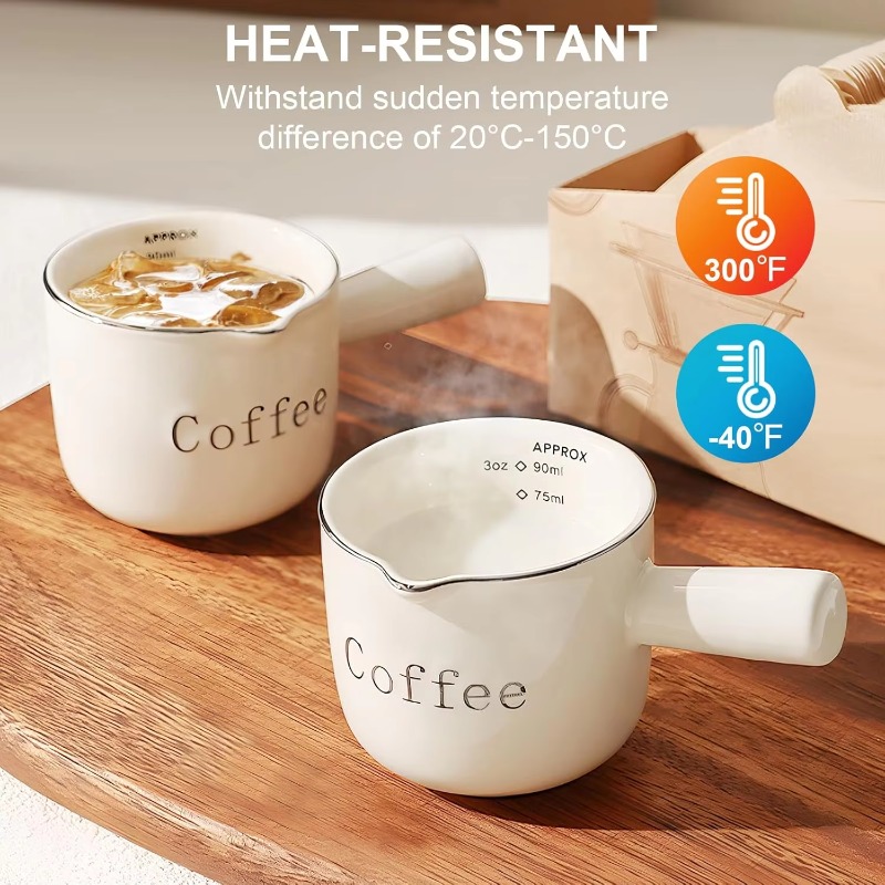 Coffee Tea Latte - كوب قهوة سيراميك صغير بمقبض وفوهة