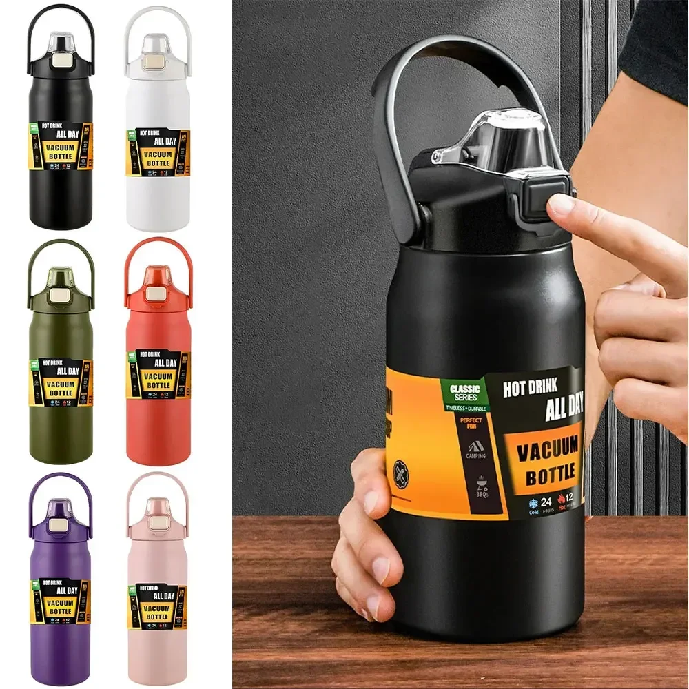 Cold Brew Bottle - ترمس محمول مع قش ، كوب