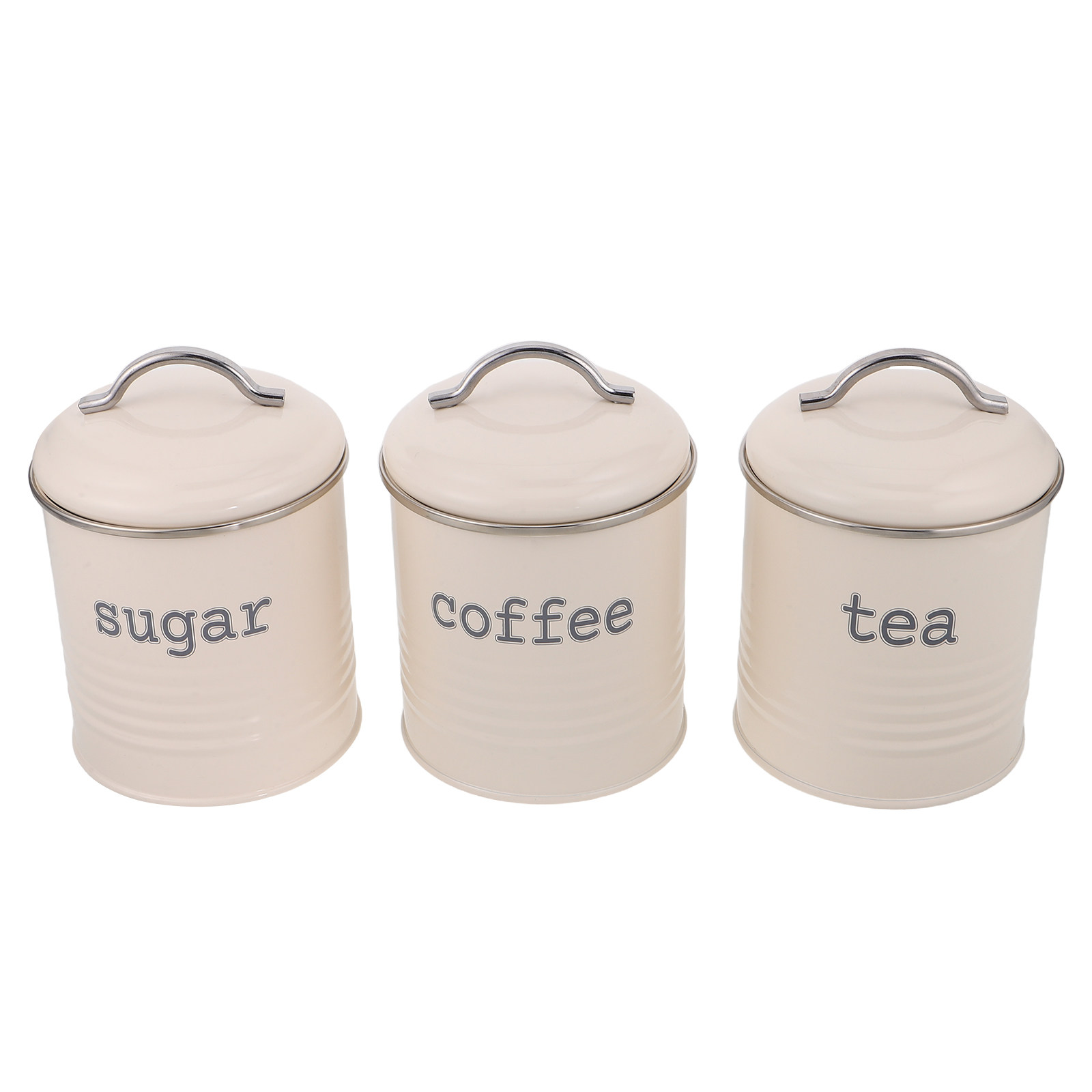 Coffee Tea And Bean - مجموعة من 3 حاويات محكمة الإغلاق