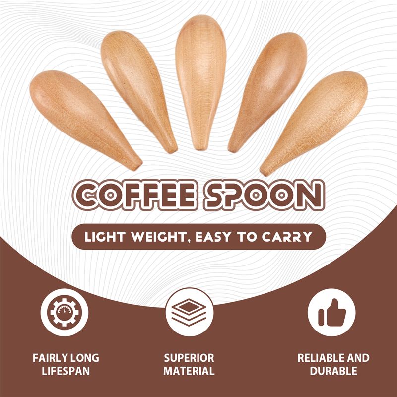 B69C 5 قطع ملاعق خشبية صغيرة ل - مراجعة Coffee Tea Etc وسعره