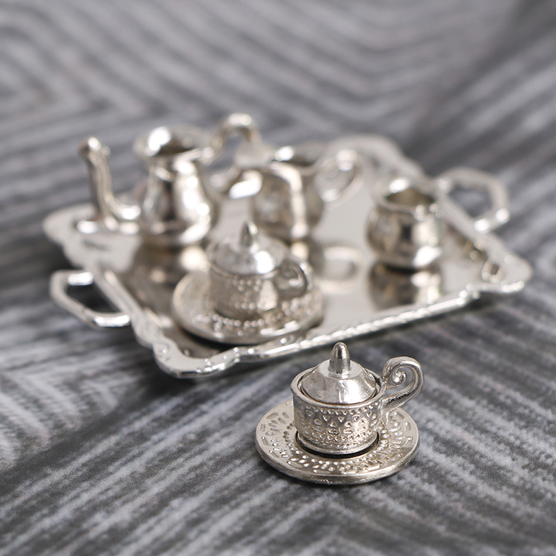 10 قطعة/المجموعة 1/12 دمية مصغ - مراجعة Coffee Tea Set Up وسعره