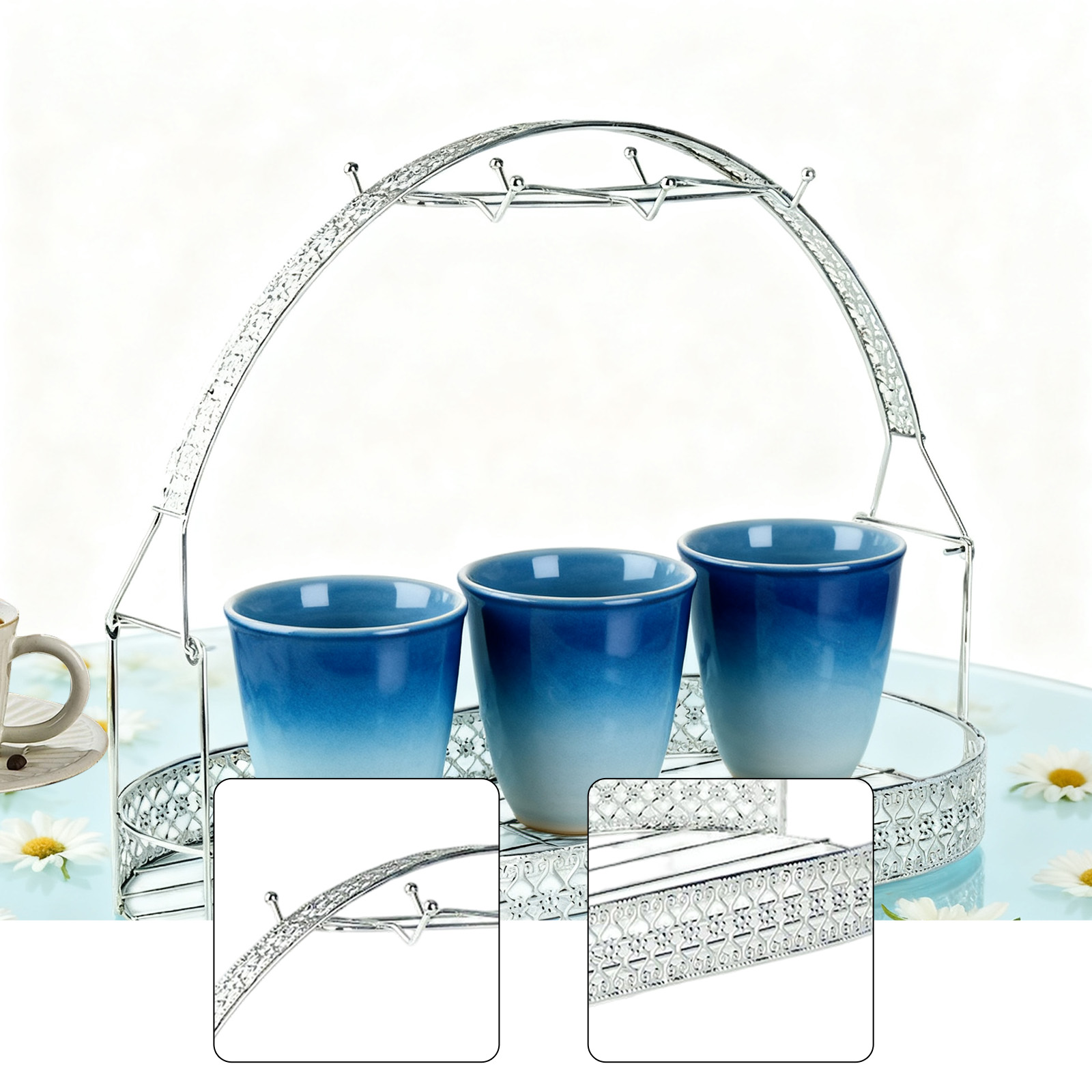 الإبداعية القدح رف حامل فنجان  - مراجعة Coffee Tea Set Up وسعره