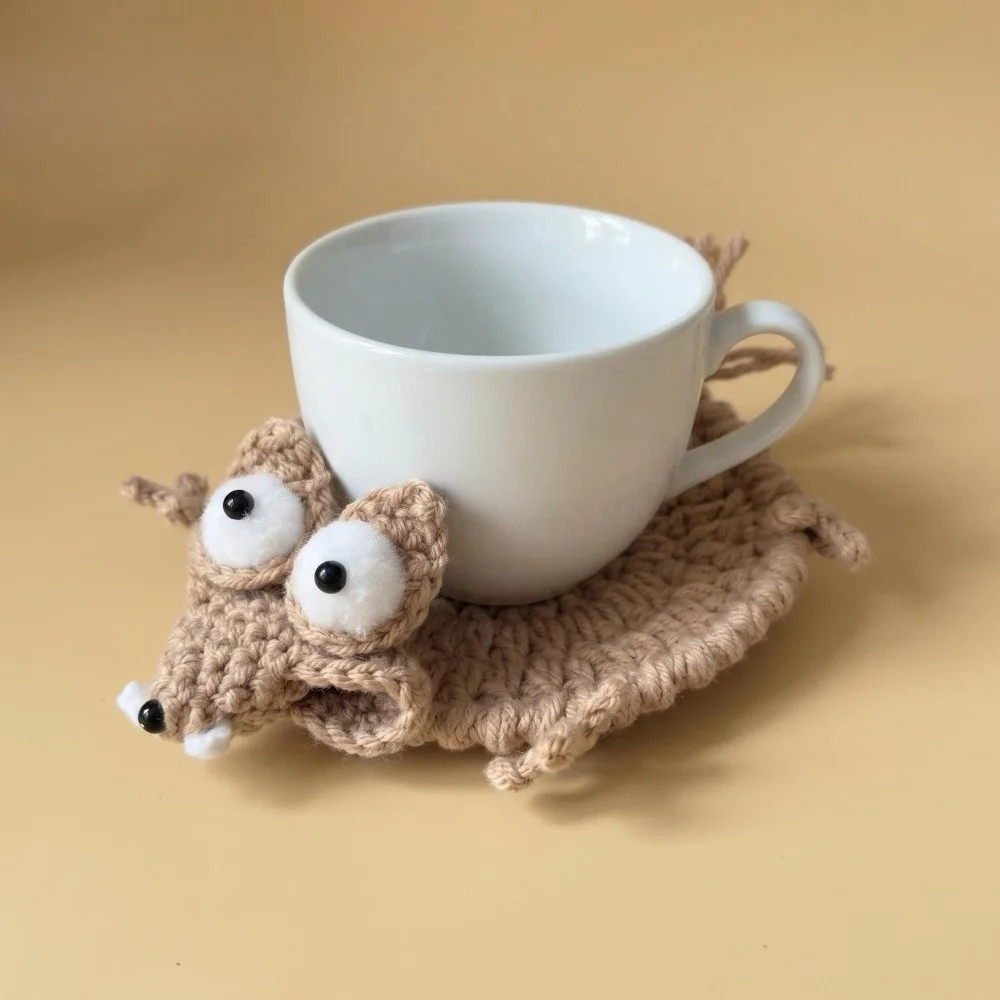 حامل أكواب كروشيه على شكل حيوا - مراجعة Coffee Tea Set Up وسعره