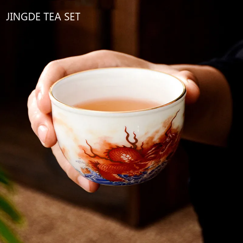 الصينية السيراميك التنين نمط ف - مراجعة Coffee Tea Set Up وسعره