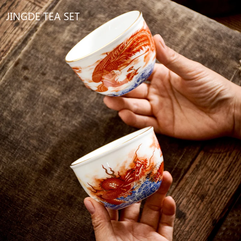 الصينية السيراميك التنين نمط ف - مراجعة Coffee Tea Set Up وسعره