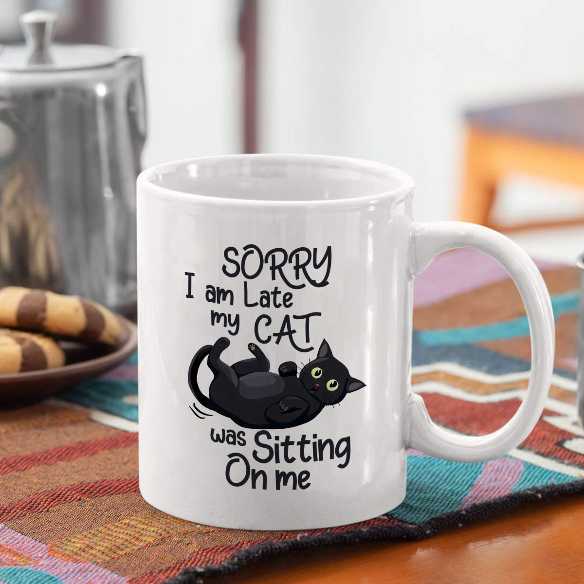 1 كوب سيراميك مضحك على شكل قطة - مراجعة Coffee Tea You And Me وسعره