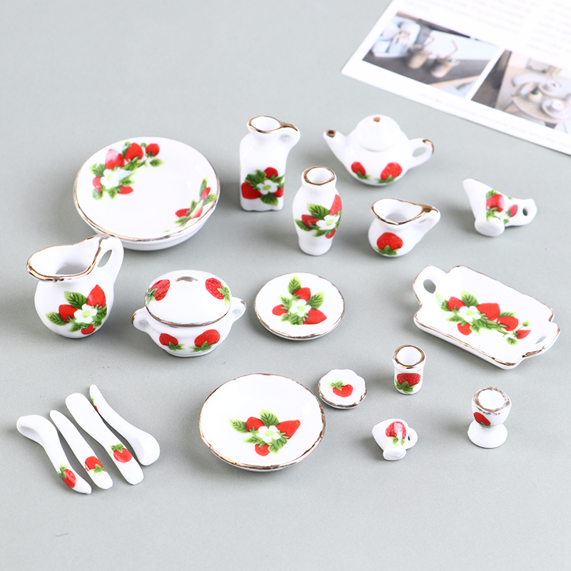 1 مجموعة 1:12 مصغرة بيت الدمية - مراجعة Coffee Tea Set Up وسعره