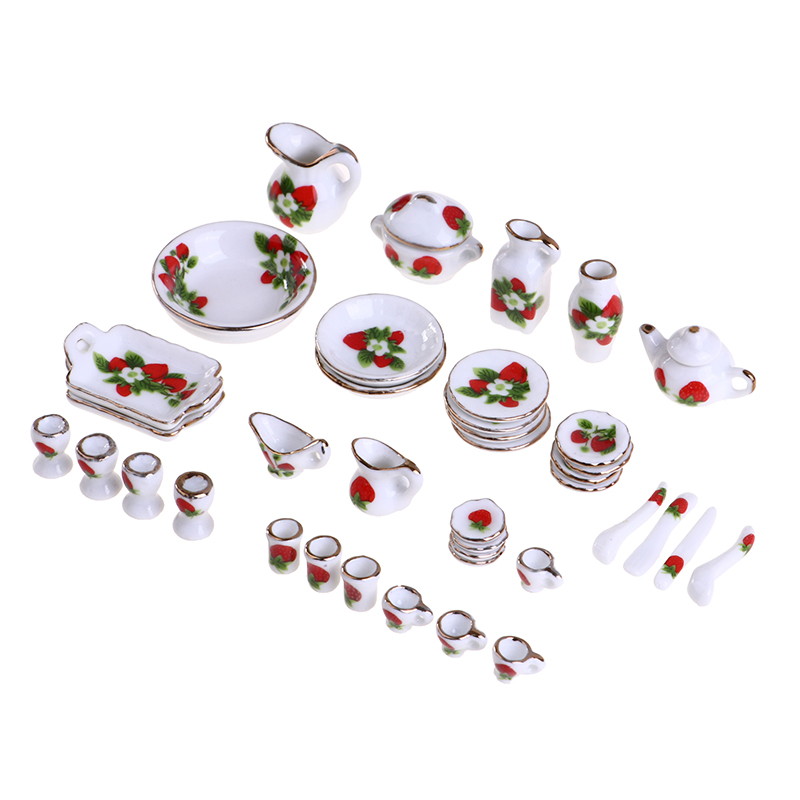 1 مجموعة 1:12 مصغرة بيت الدمية - مراجعة Coffee Tea Set Up وسعره
