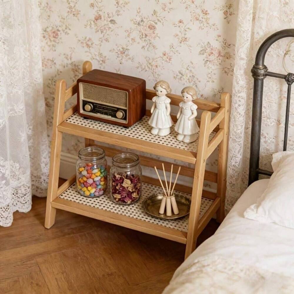 رف تخزين من الخيزران ذو طبقتين - مراجعة Coffee Tea Stand وسعره