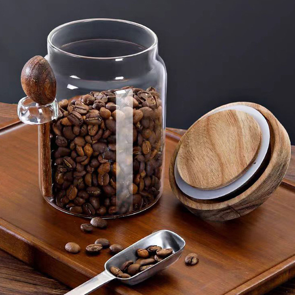 وعاء زجاجي لتخزين حبوب القهوة  - مراجعة Coffee Tea And Bean وسعره