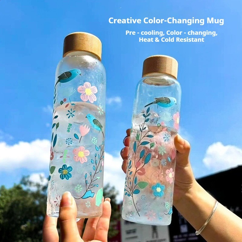 كوب زجاجي متغير اللون كبير الح - مراجعة Cold Brew Bottle وسعره