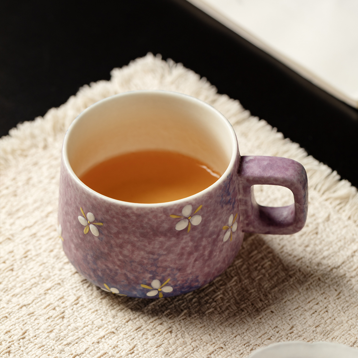 كوب سيراميك مرسوم يدويًا بتدرج - مراجعة Coffee Tea Latte وسعره