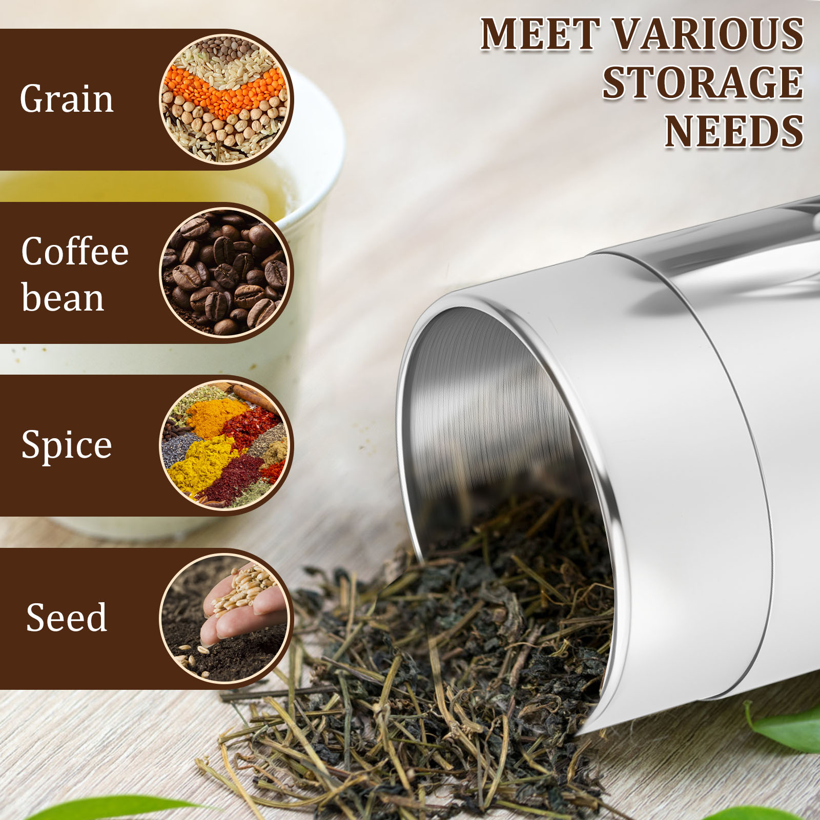 الفولاذ المقاوم للصدأ أوراق ال - مراجعة Coffee Tea Leaf And Bean وسعره