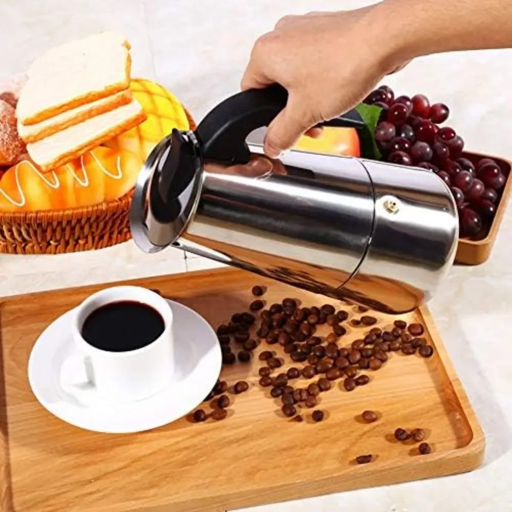 أواني قهوة موكا من الفولاذ الم - مراجعة Coffee Tea Latte وسعره
